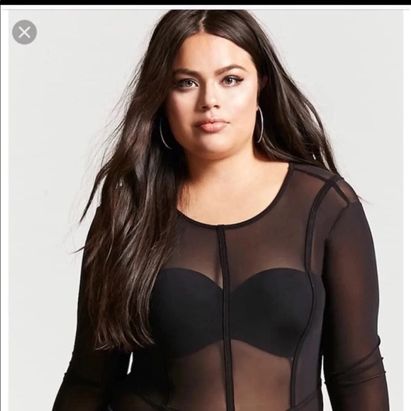 Black Mesh Bodysuit(Sold) - Picture 4 of 4